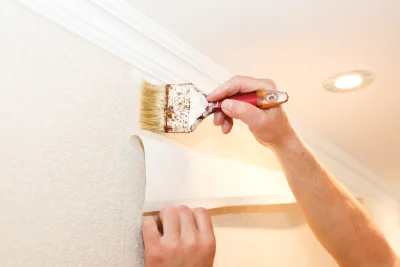 Pose de papier peint à Saussines — revêtements muraux et toiles de verre